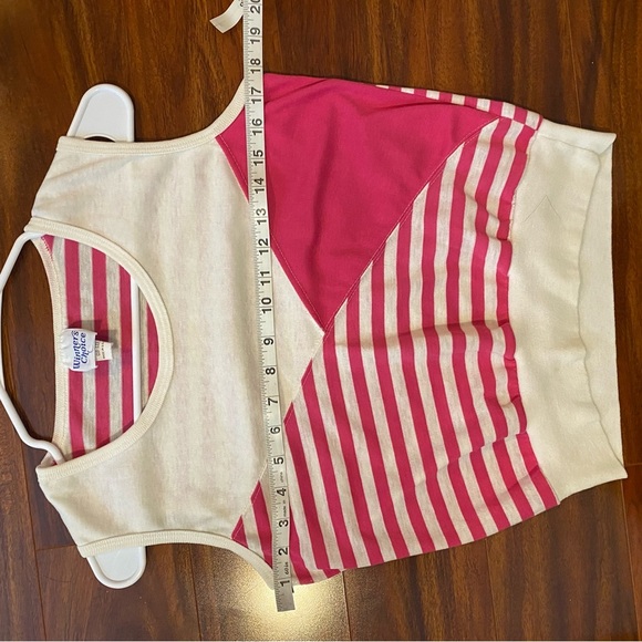 Vintage Winners Choice white and Pink striped Tank Top size medium - Picture 8 of 9